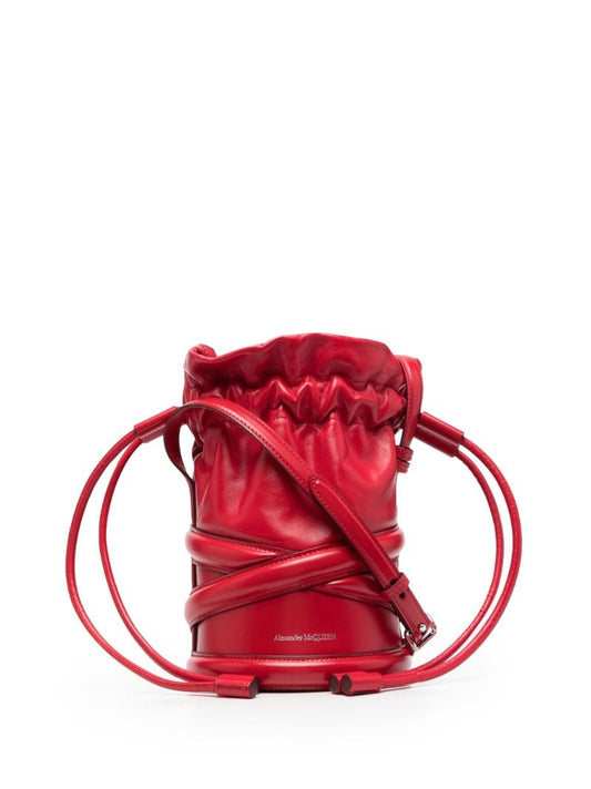 Red the Curve Leather Bucket Bag