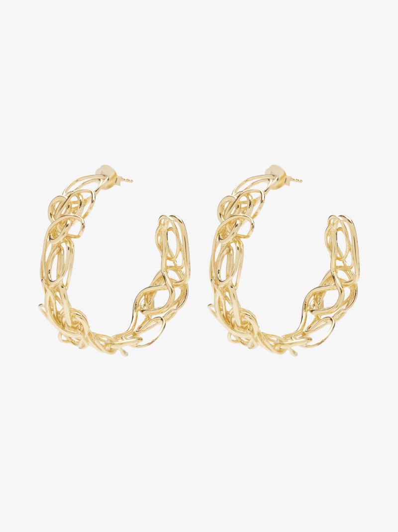 Gold Vermeil F38 Hoop Earrings
