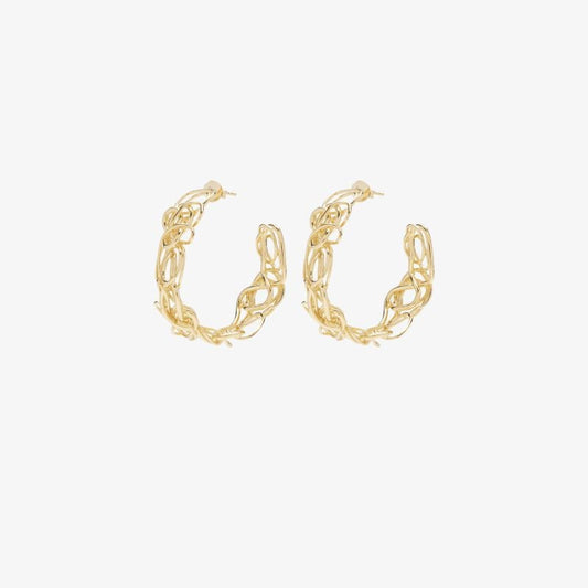 Gold Vermeil F38 Hoop Earrings