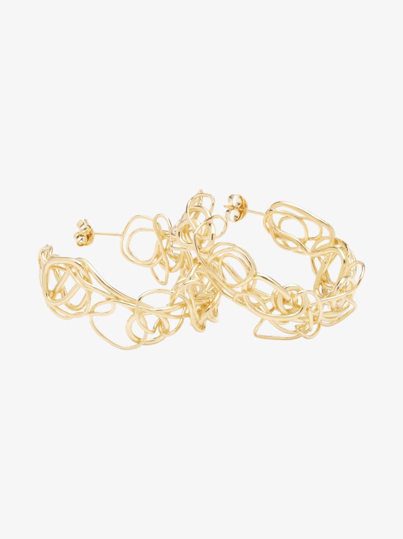 Gold Vermeil F38 Hoop Earrings