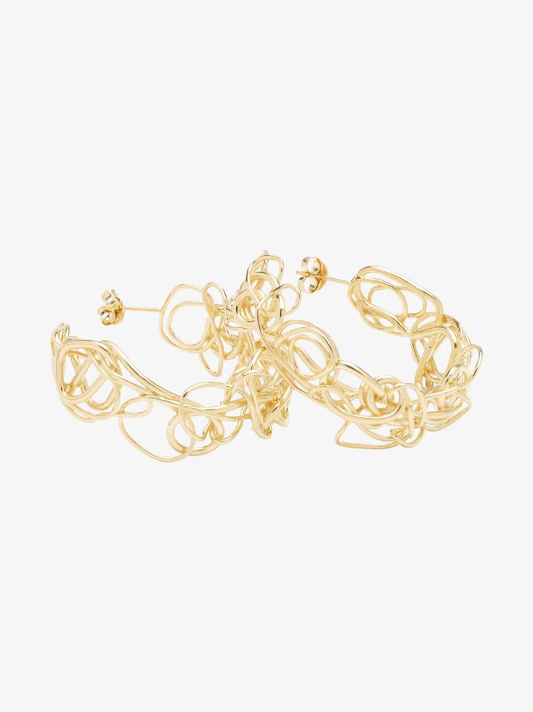 Gold Vermeil F38 Hoop Earrings