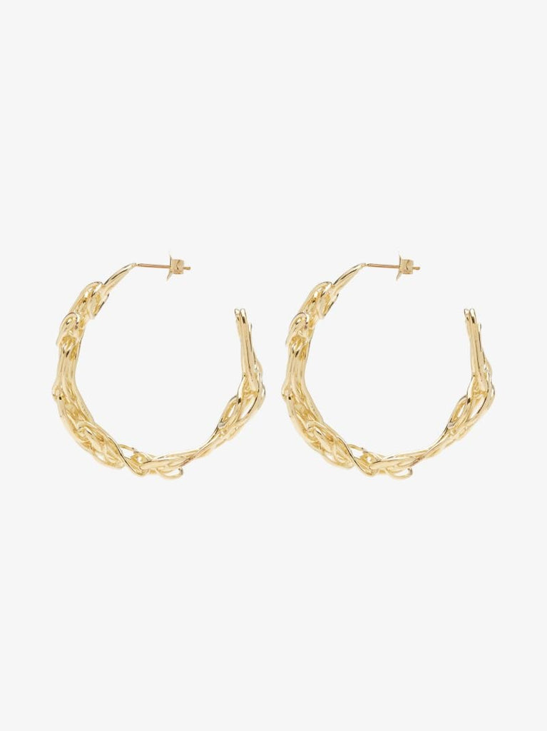 Gold Vermeil F38 Hoop Earrings