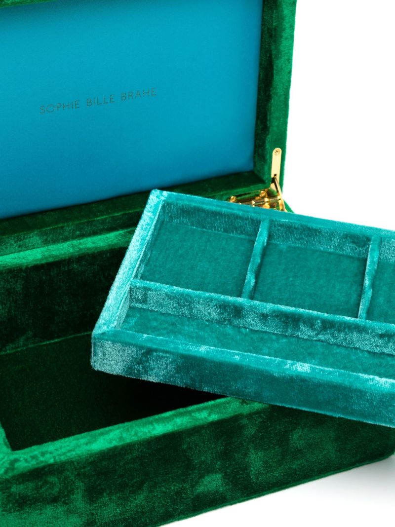 Green TrÃ_x0083_Â©sor Grande Velvet Jewellery Box