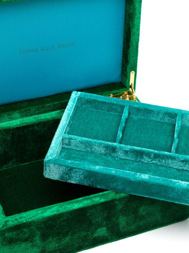 Green TrÃ_x0083_Â©sor Grande Velvet Jewellery Box