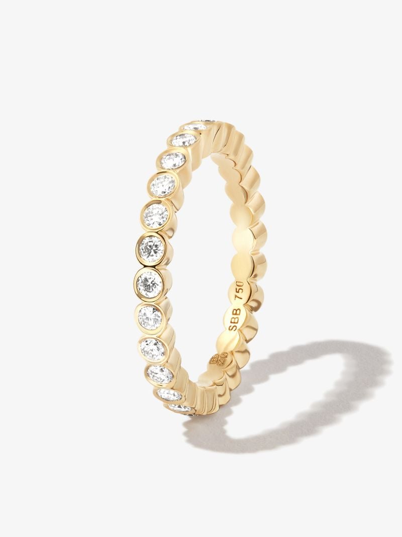 18k Yellow Gold Mon Cher Croissant Diamond Ring