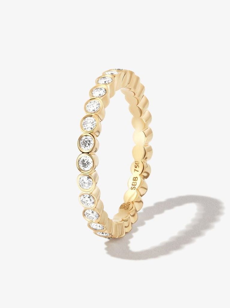 18k Yellow Gold Mon Cher Croissant Diamond Ring