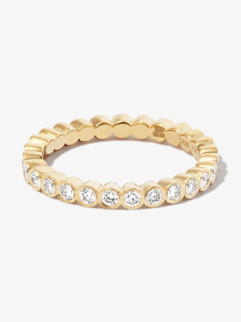 18k Yellow Gold Mon Cher Croissant Diamond Ring