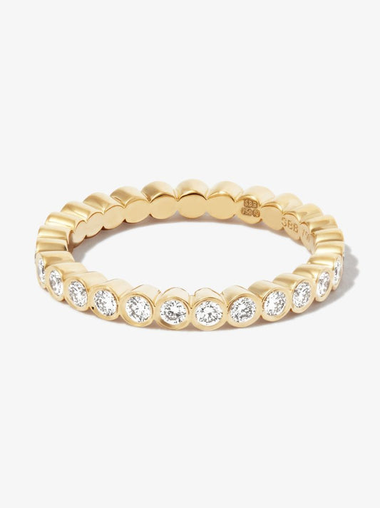 18k Yellow Gold Mon Cher Croissant Diamond Ring