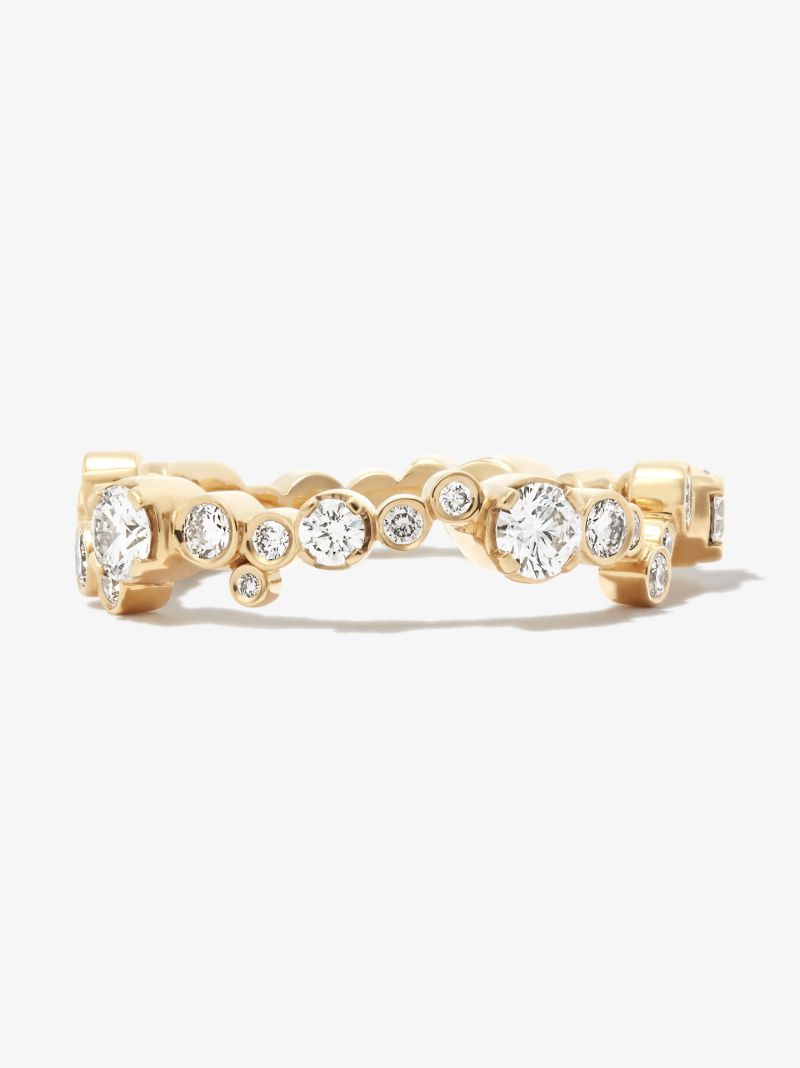 18k Yellow Gold Ensemble Splash Diamond Ring
