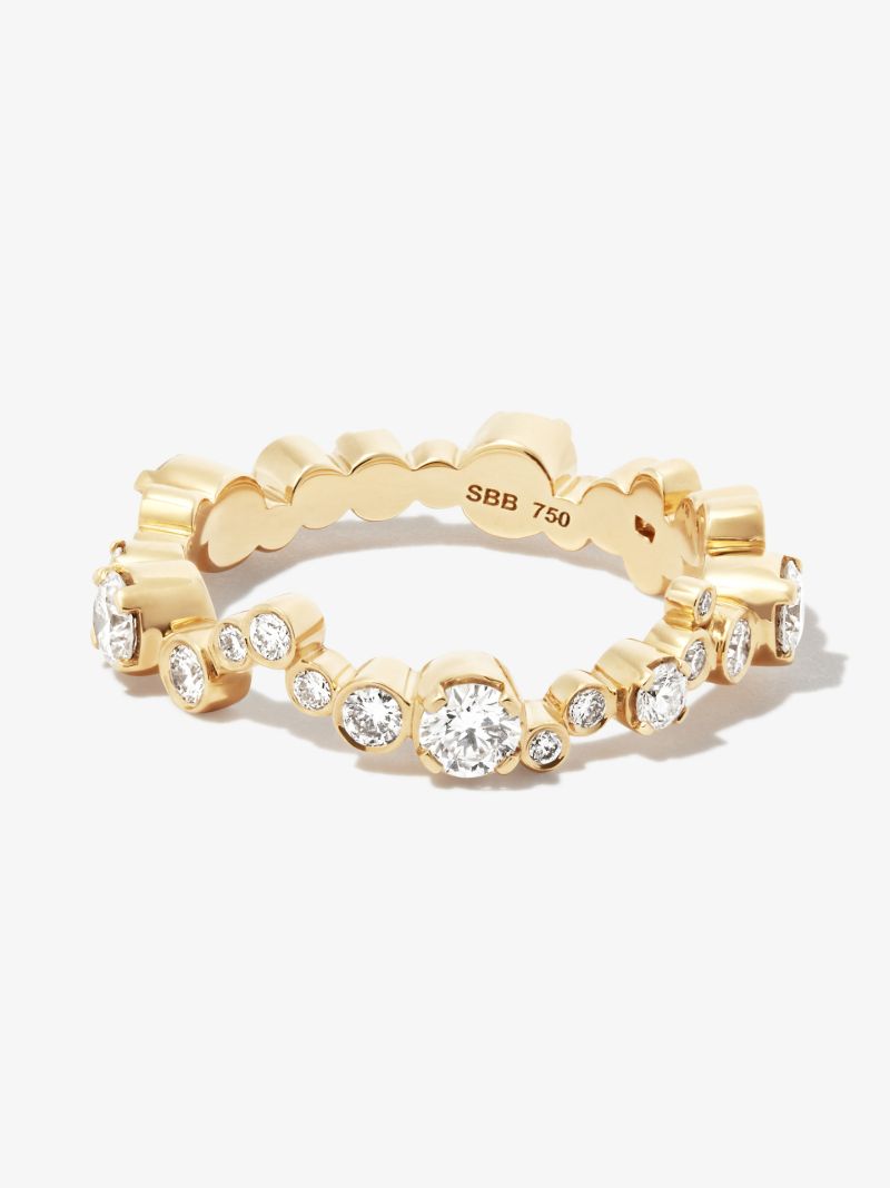 18k Yellow Gold Ensemble Splash Diamond Ring