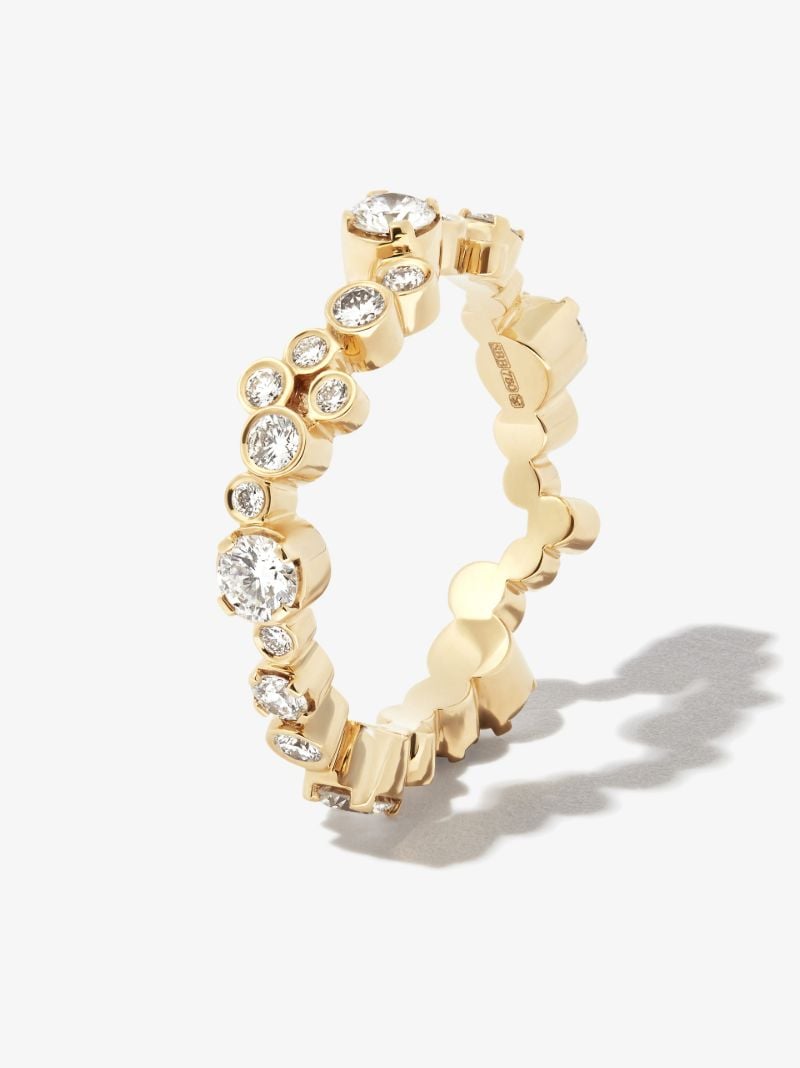 18k Yellow Gold Ensemble Splash Diamond Ring
