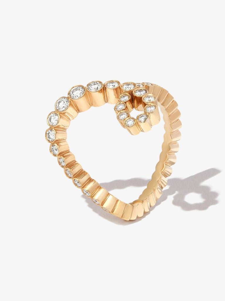 18k Yellow Gold Ensemble Ruban Diamond Ring