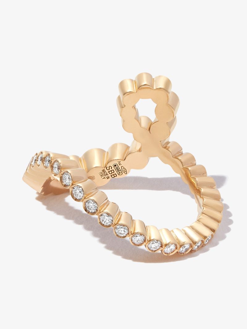 18k Yellow Gold Ensemble Ruban Diamond Ring