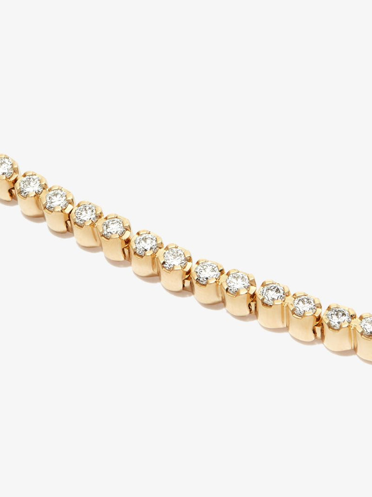 18k Yellow Gold Bracelet De Tennis Nuage Diamond Bracelet