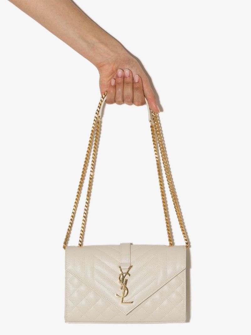 Neutral Envelope Leather Cross Body Bag