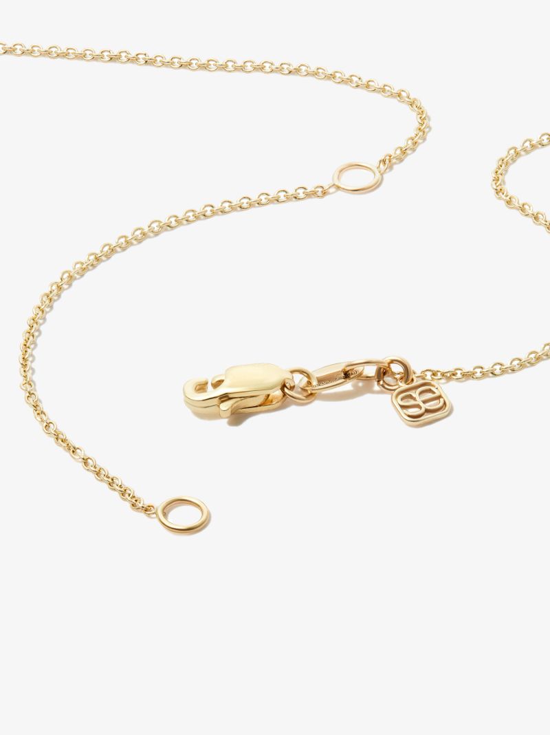 14k Yellow Gold Sand Dollar Diamond Necklace
