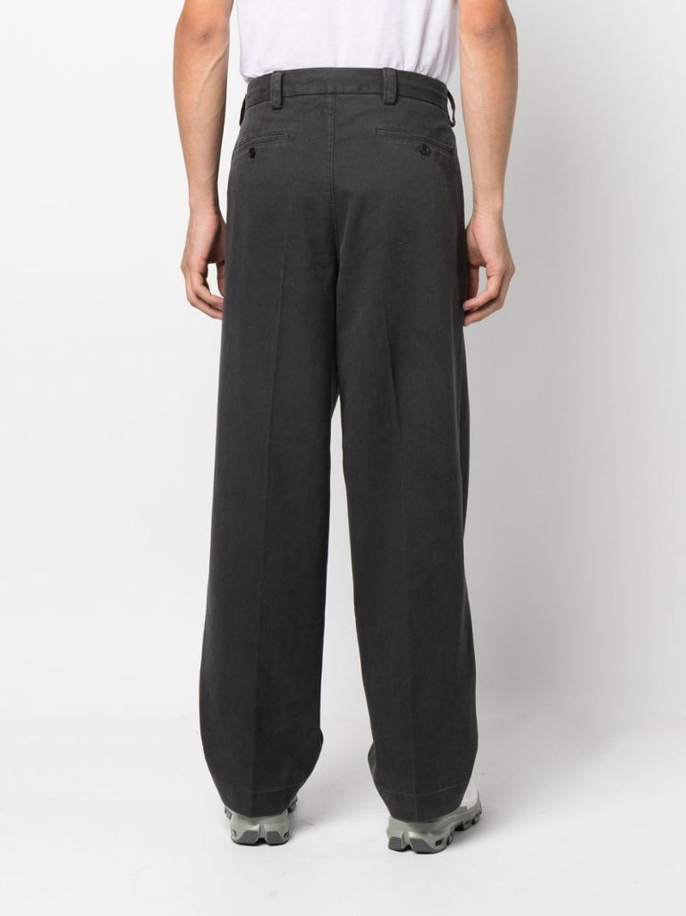 Grey Classic Straight-leg Trousers