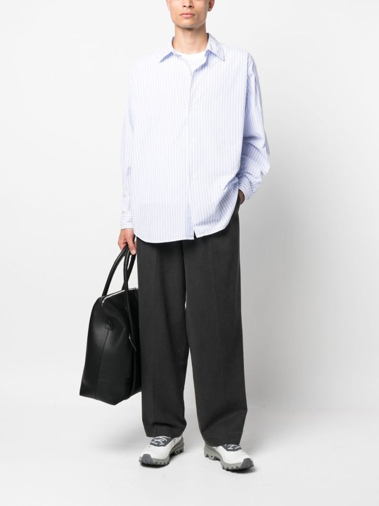 Grey Classic Straight-leg Trousers