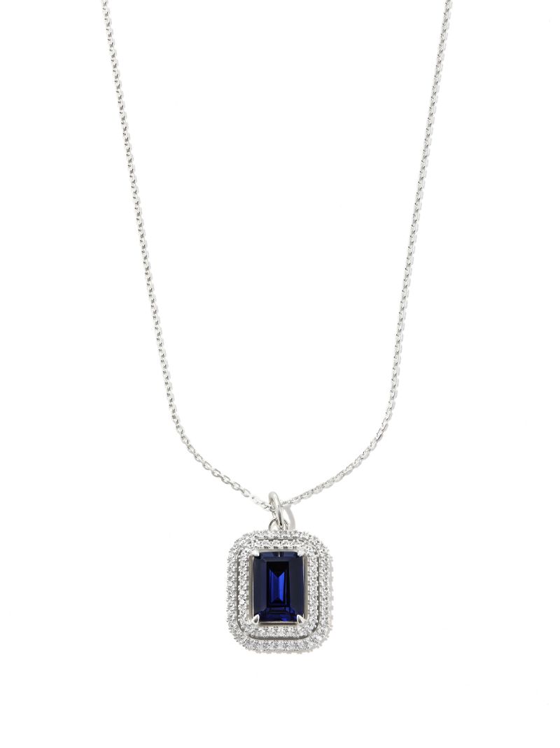 Sterling Silver Topaz Pendant Necklace