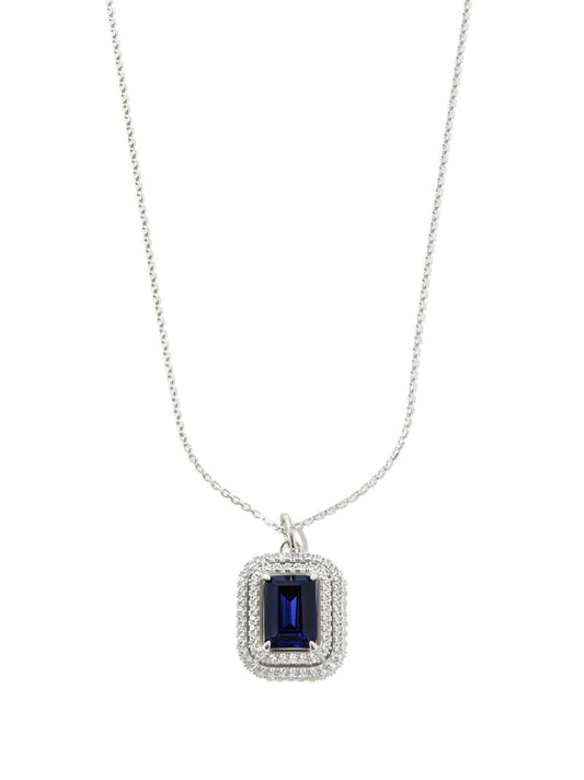 Sterling Silver Topaz Pendant Necklace