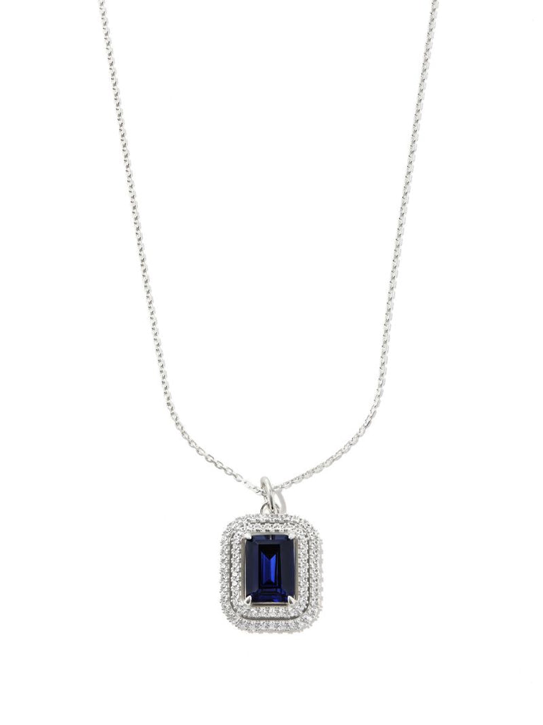 Sterling Silver Topaz Pendant Necklace