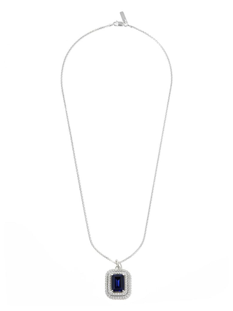 Sterling Silver Topaz Pendant Necklace