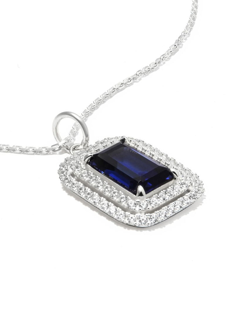 Sterling Silver Topaz Pendant Necklace