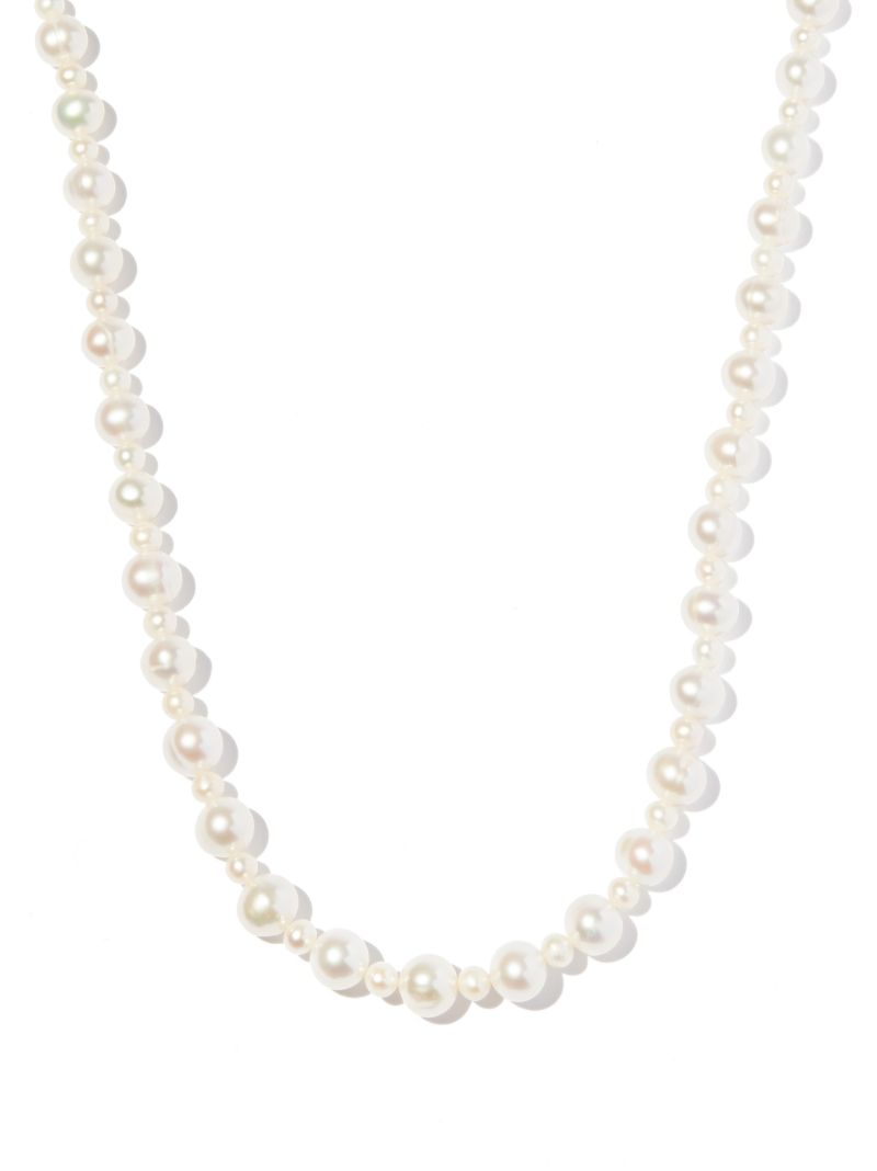 Sterling Silver Pebbles Pearl Necklace
