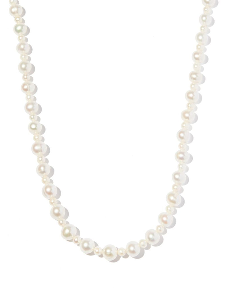Sterling Silver Pebbles Pearl Necklace