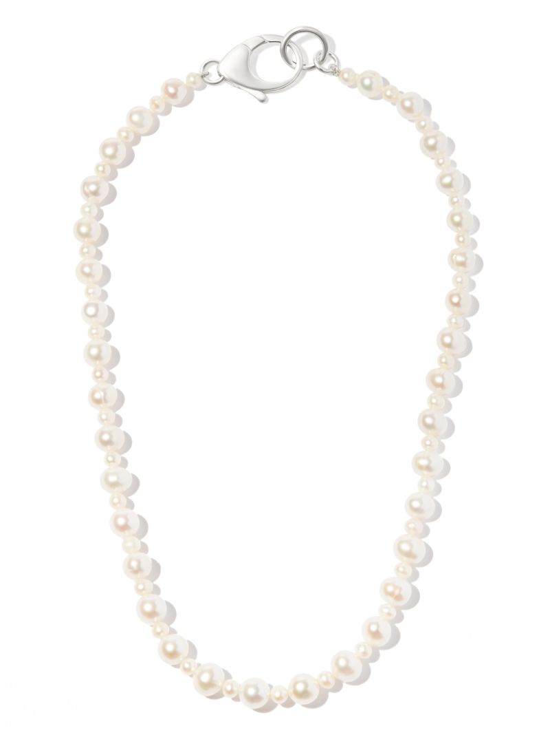 Sterling Silver Pebbles Pearl Necklace