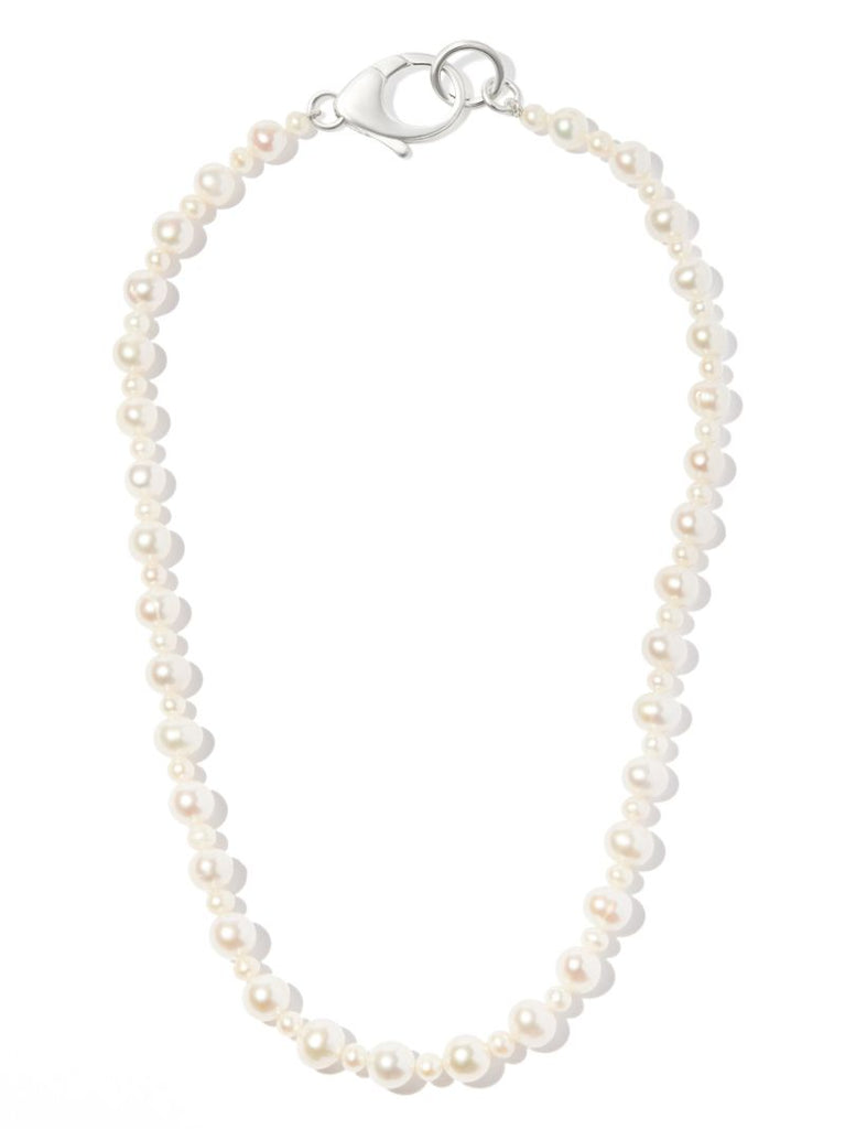 Sterling Silver Pebbles Pearl Necklace