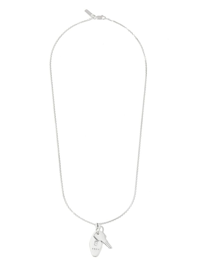 Sterling Silver Towers Key Pendant Necklace