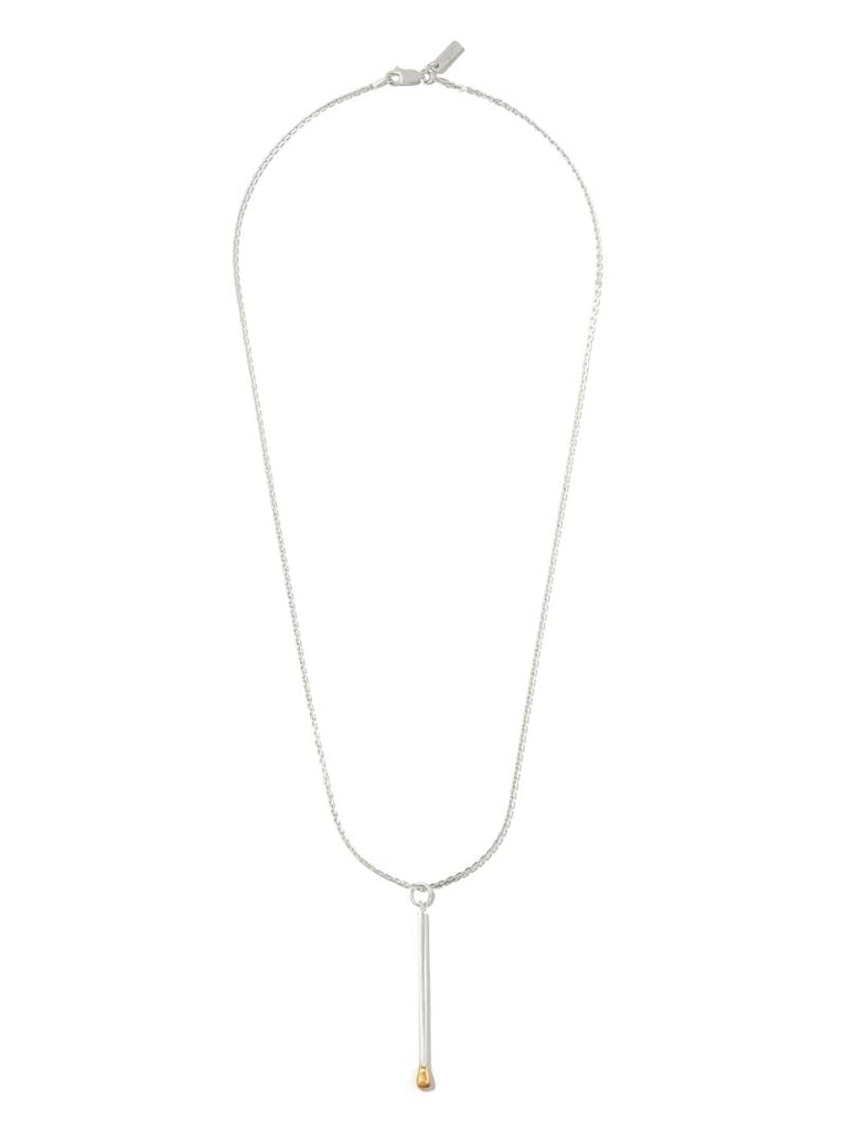 Sterling Silver Matchstick Pendant Necklace