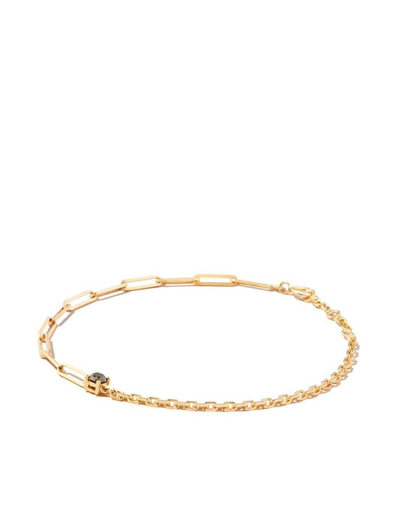 18k Yellow Gold Diamond Chain Bracelet