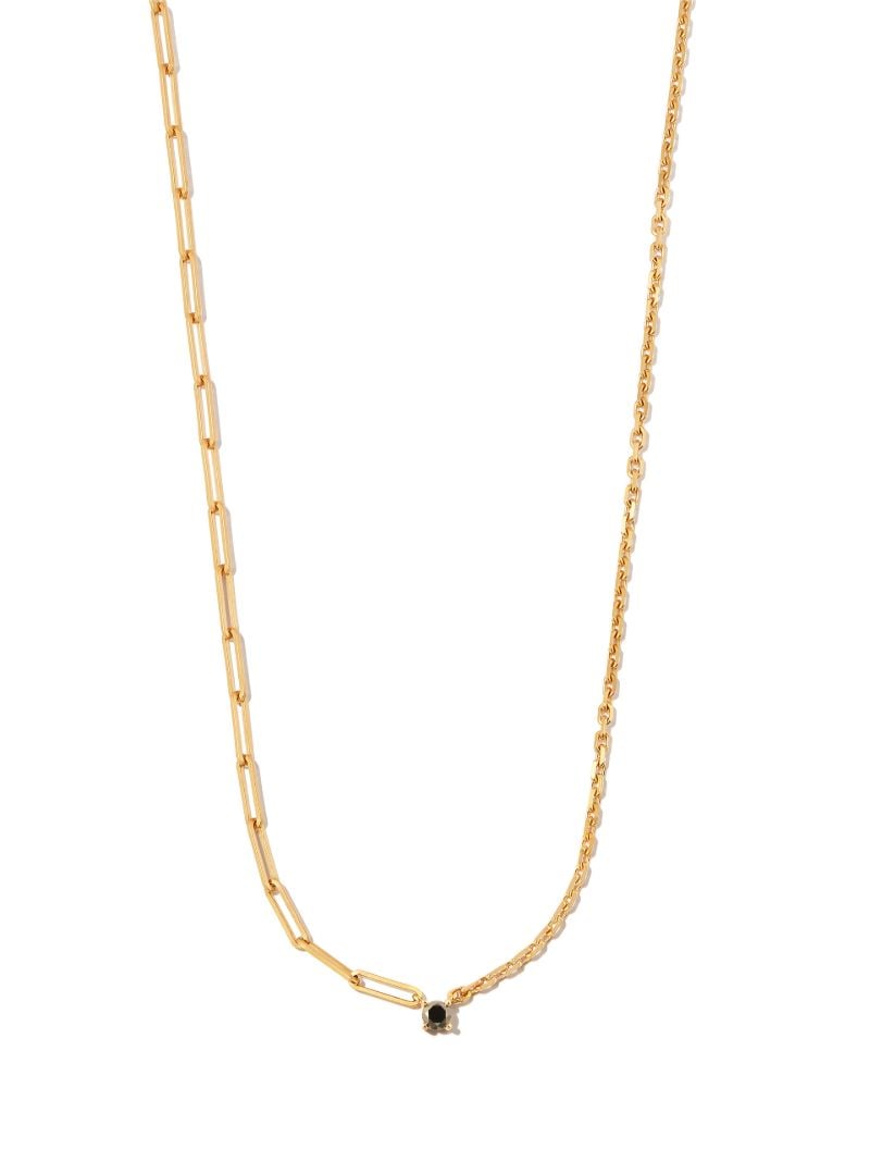 18k Yellow Gold Mixed Chain Diamond Necklace