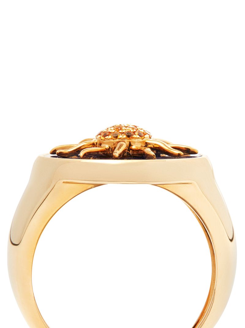 9k Gold Soleil Lapis Lazuli Signet Ring