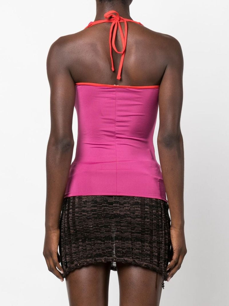 Purple Salma Halterneck Top