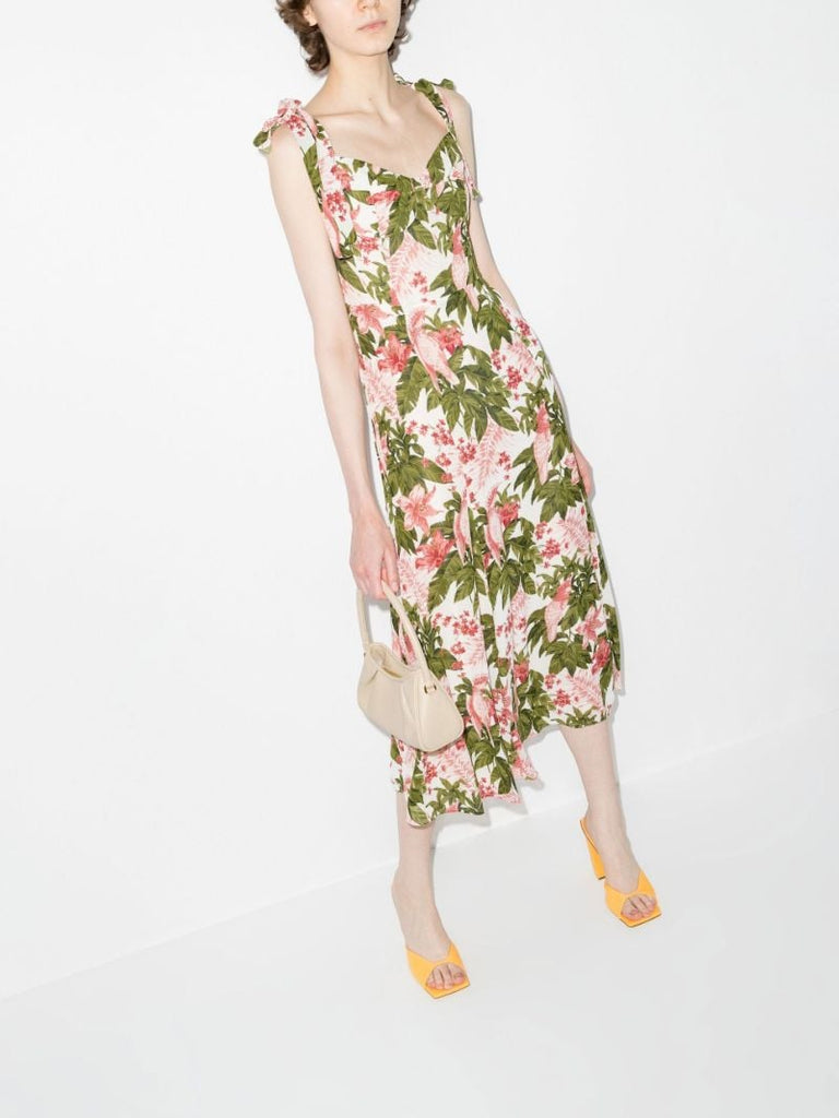 Nadira Floral Print Midi Dress