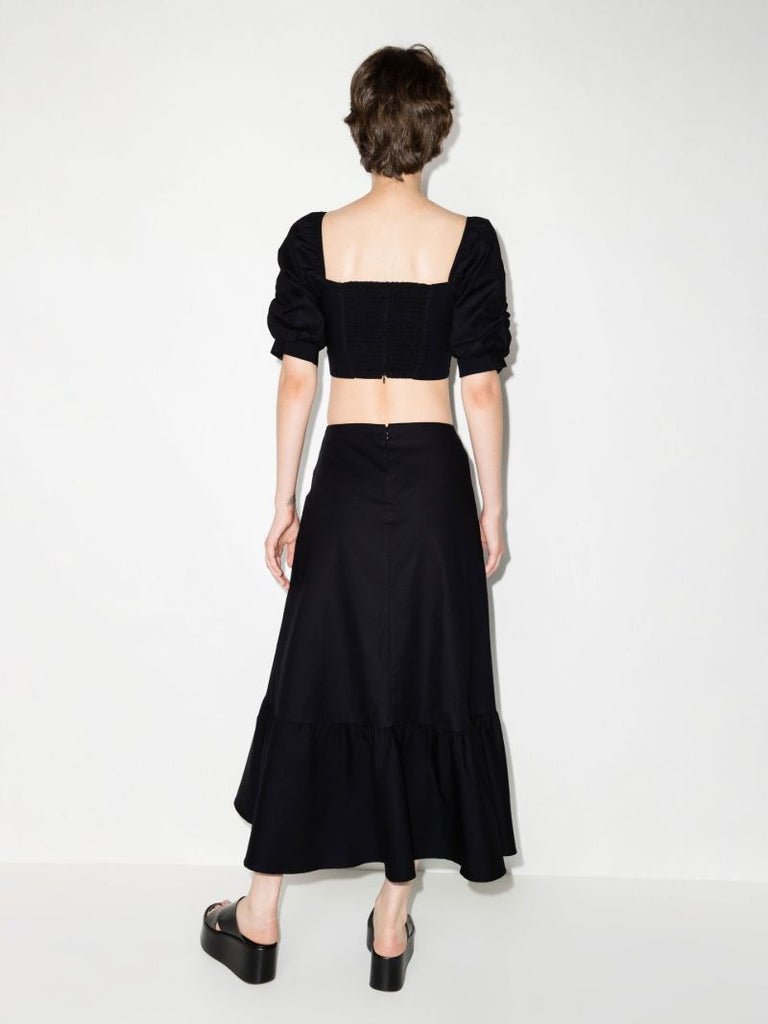 Black Sunnie Organic Cotton Top and Skirt Set