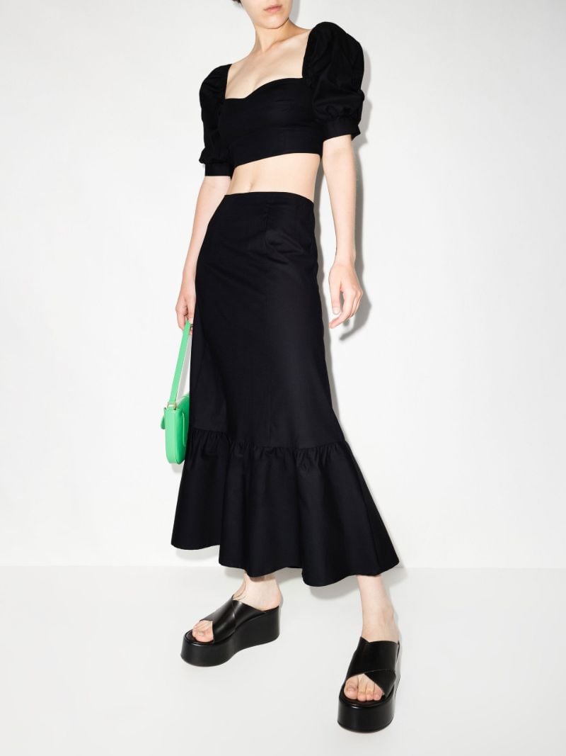 Black Sunnie Organic Cotton Top and Skirt Set