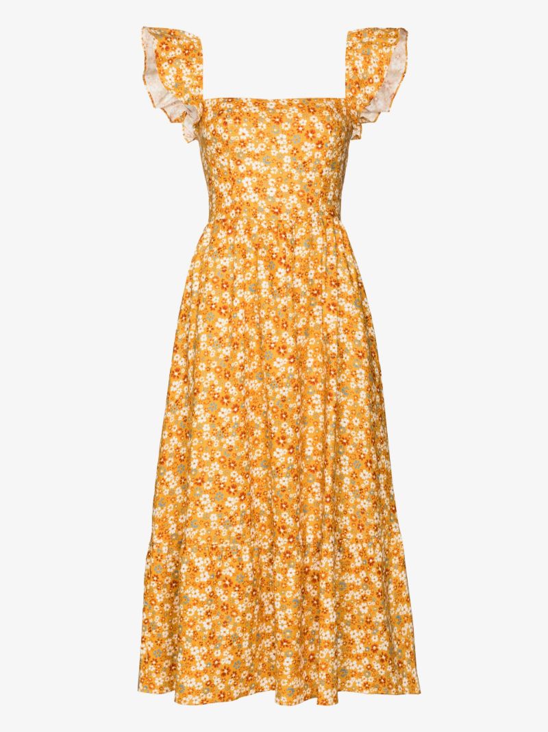 Lucila Linen Midi Dress