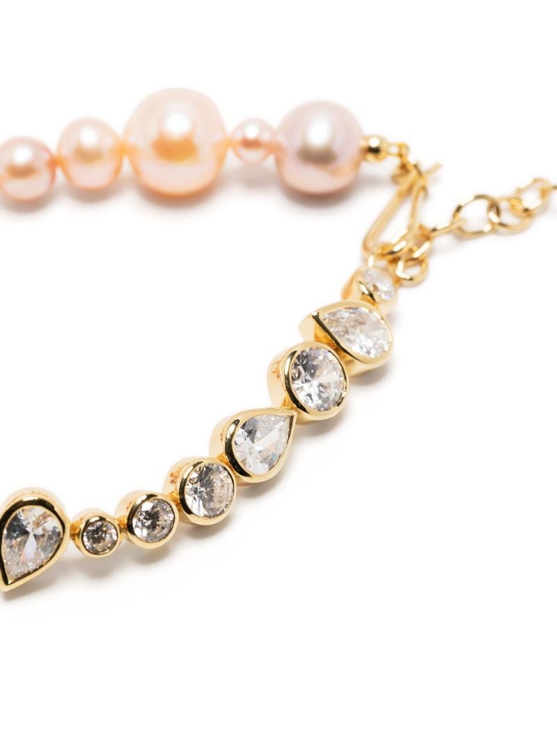 Gold Vermeil Float Pearl and Crystal Bracelet