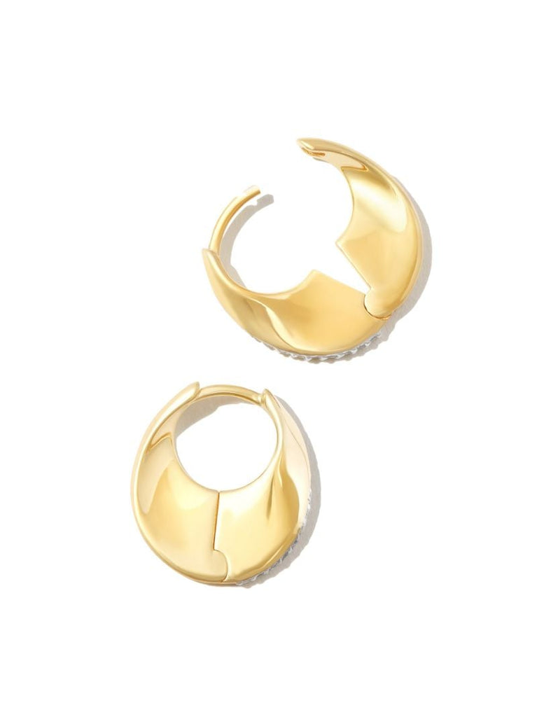 Yellow Gold Vermeil Siren Topaz Hoop Earrings