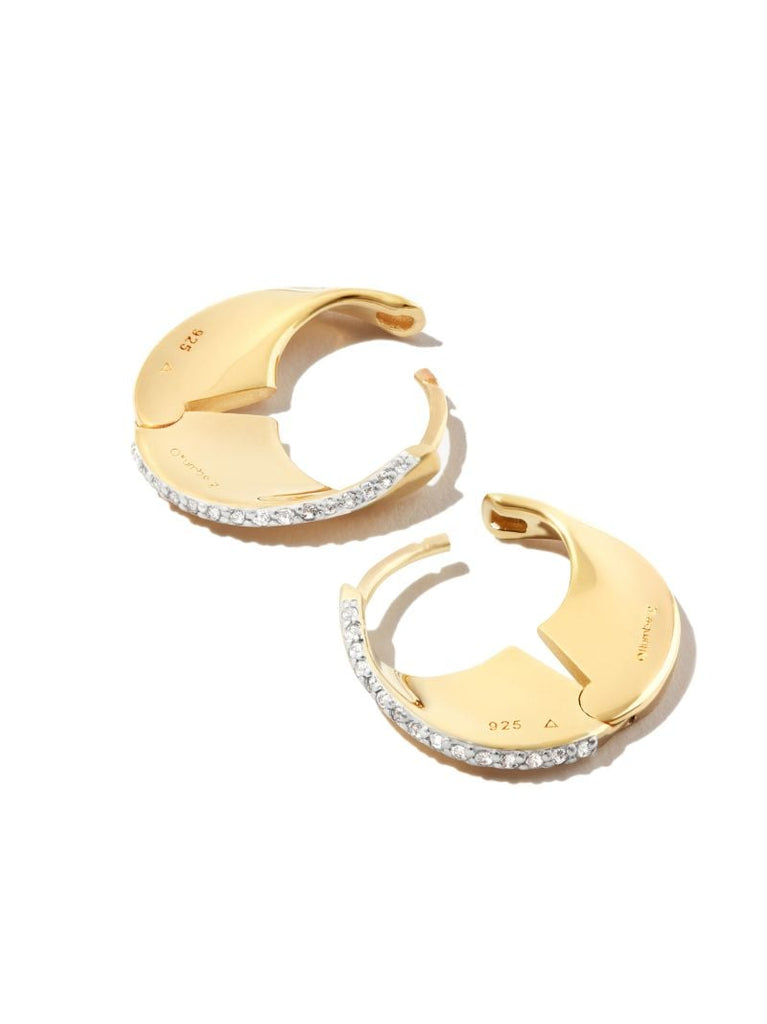 Yellow Gold Vermeil Siren Topaz Hoop Earrings