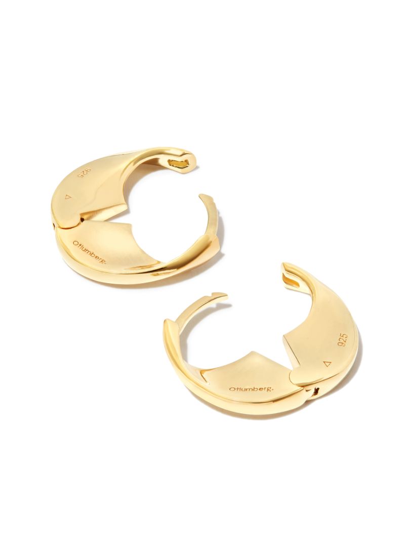 Yellow Gold Vermeil Siren Hoop Earrings