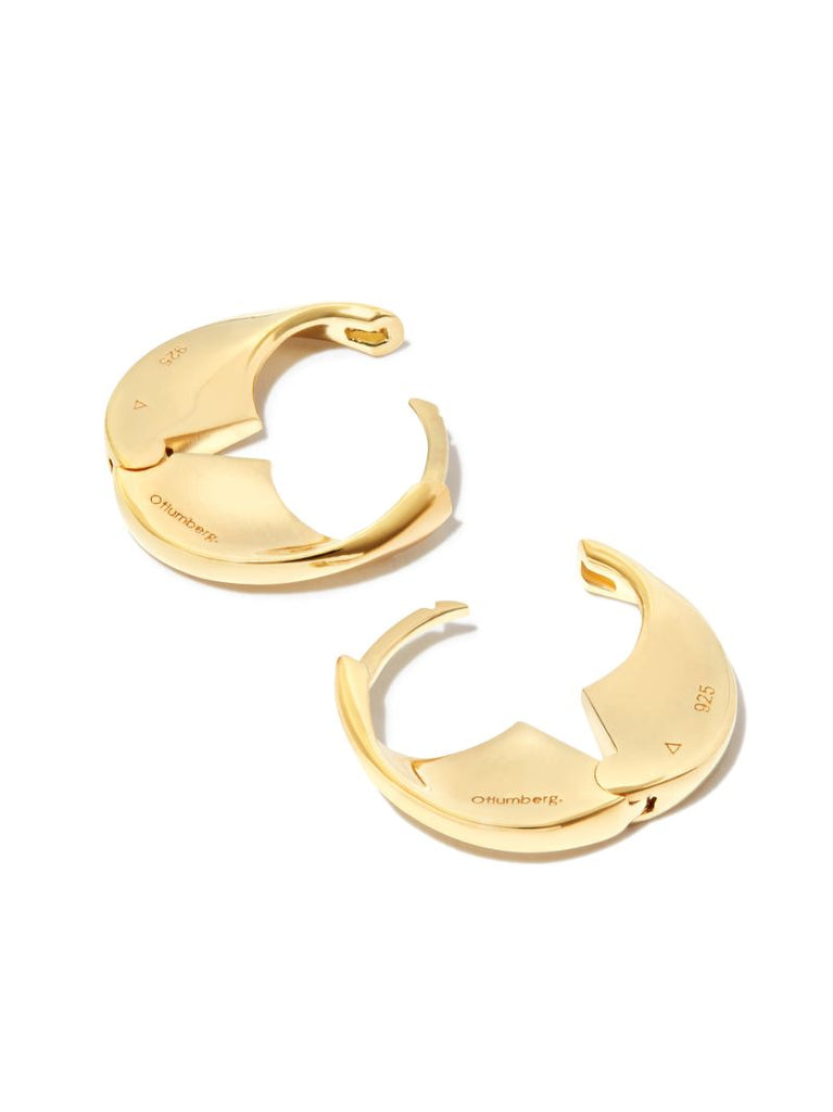 Yellow Gold Vermeil Siren Hoop Earrings