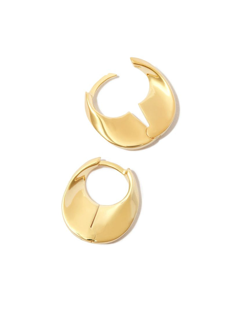 Yellow Gold Vermeil Siren Hoop Earrings