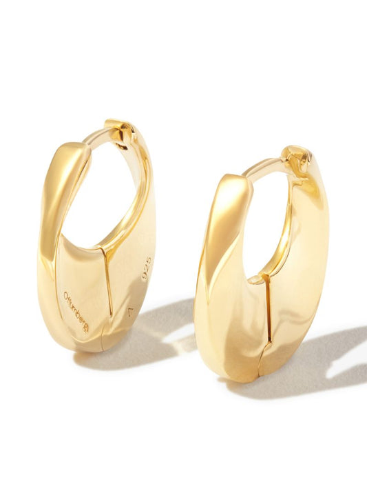 Yellow Gold Vermeil Siren Hoop Earrings