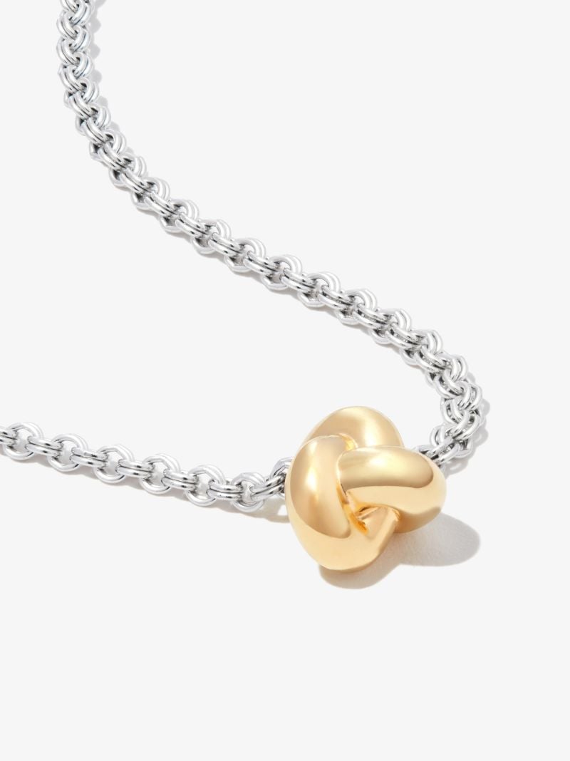 Sterling Silver Knot Pendant Necklace