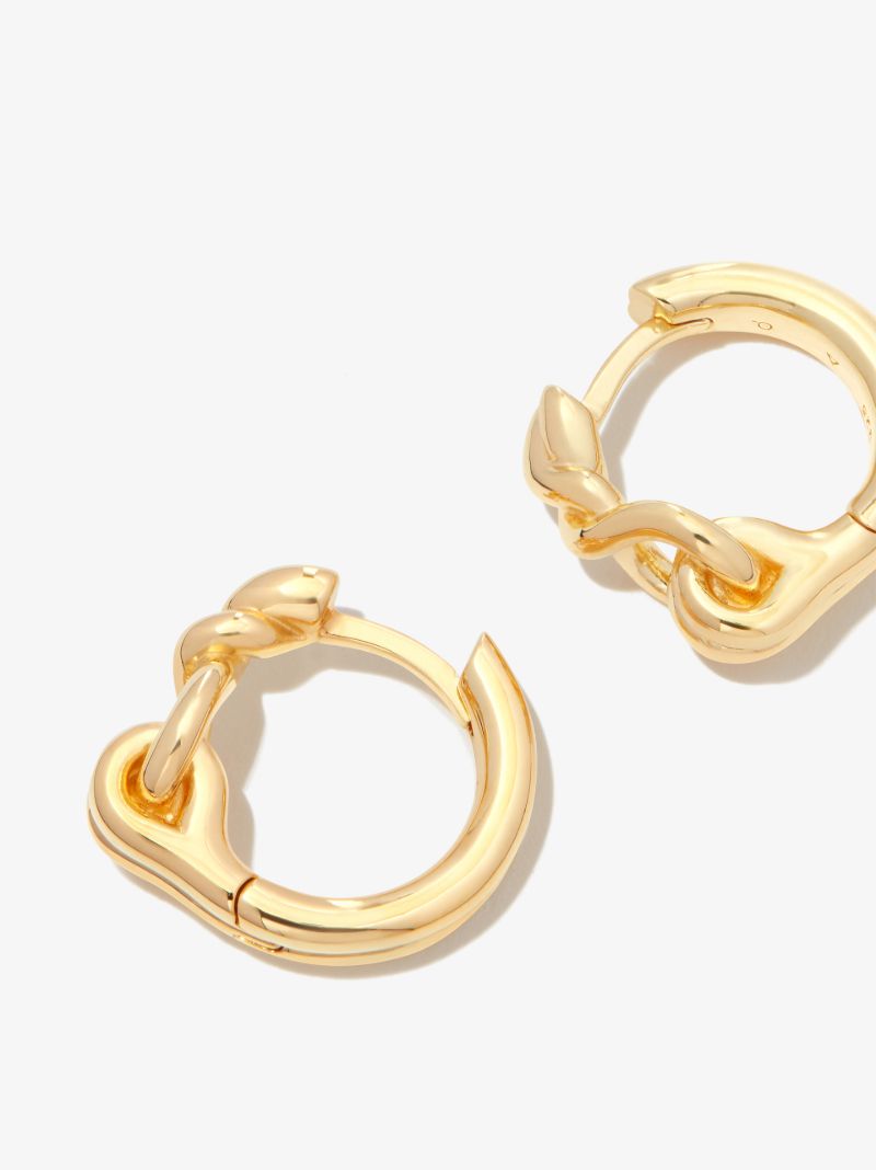 Gold Vermeil Locked Hoop Earrings